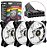 Kit Cooler Dex DX-123W, 3 unidades, RGB, 120mm - Imagem 1