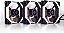 Kit Cooler Dex DX-123X, 3 unidades, RGB, 120mm - Imagem 1
