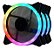 Kit Cooler Redragon GC-F011, 3 unidades, RGB, 120mm - Imagem 1