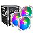 Kit Cooler Alseye M120-P MAX series Transparente, 3 fans, RGB, 120mm - Imagem 1
