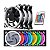 Kit Cooler Dex DX-123L, 3 unidades, RGB, 120mm - Imagem 1