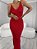 Vestido Tricô Lurex Alça Vermelho - Imagem 1
