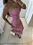 Vestido Tricô Tomara Que Caia Longo Rosa - Imagem 4