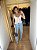 Calça Jeans Wide Leg Reta Cores - Imagem 2