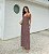 Vestido Longo Poá Marrom - Imagem 4