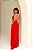 Vestido Tricô Longo Babado Vermelho - Imagem 2