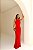 Vestido Tricô Longo Babado Vermelho - Imagem 1