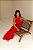 Vestido Tricô Longo Babado Vermelho - Imagem 3