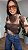 Blusa Tule Gola Estampado Marrom - Imagem 2