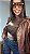 Blusa Tule Gola Estampado Marrom - Imagem 8