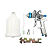 Pistola de Pintura Profissional HVLP H-827A 1.4mm 600ml PDR - Imagem 1