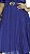 Vestido Midi Azul Royal Em Chiffon Plissado Acompanha Cinto Maria Amore - 3924 - Imagem 3