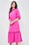 Vestido Chemise Midi Pink Com Detalhes Em Renda Guipir - 23307 - Imagem 6