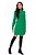 Vestido Verde Em Ribana Canelada Com Gola Alta E Manga Longa - 103470 - Imagem 1