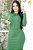 Vestido Verde Em Moletinho Canguru Com Capuz - 9604 - Imagem 2
