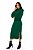 Vestido Midi Verde Em Tricot Com Gola Alta E Fenda Lateral - 103588 - Imagem 1