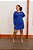 Vestido Azul Em Tricot Canelado Com Lurex E Detalhe De Torção - 201289 - Imagem 1