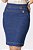 Saia Reta Jeans 55 Cm Com Detalhes De Botões Frontais Laura Rosa - 810207 - Imagem 1