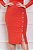 Vestido Midi Terracota Gola Alta Com Detalhe De Botões Frontais Puro Sharmy - 15949 - Imagem 3