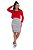 Conjunto De Vestido Listrado Em Malha Canelada E Blusa Vermelha Hapuk - 060945 - Imagem 1