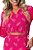 Blusa Pink Texturizada Em Tulum Canaleta Com Cordão Ajustável - C60551 - Imagem 3