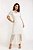 Vestido Maxi Midi Off White Em Malha Laise Com Fenda Frontal - 23901 - Imagem 1