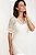 Vestido Maxi Midi Off White Em Malha Laise Com Fenda Frontal - 23901 - Imagem 2