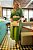 Vestido Maxi Midi Verde Em Viscopoly Com Botões Frontais - 23405 - Imagem 1