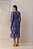 Vestido Midi Azul Estampado Em Chiffon Transpassado Simple Life - 15130 - Imagem 2