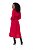 Vestido Midi Vermelho Transpassado Em Viscose Sarjada Manga 3/4 - 104539 - Imagem 2