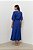 Vestido Maxi Midi Azul Com Risca De Giz Acompanha Cinto Simple Life - 15133 - Imagem 2