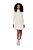 Vestido Evasê Off White Em Moletinho Com Gola Alta E Manga Longa - 104357 - Imagem 1