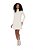 Vestido Evasê Off White Em Moletinho Com Gola Alta E Manga Longa - 104357 - Imagem 3