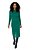 Vestido Midi Verde Em Malha Tricot Melange De Manga Longa - 104358 - Imagem 1