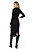 Vestido Midi Preto Em Malha Tricot Melange De Manga Longa - 104358 - Imagem 4