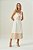 Vestido Maxi Midi Cru Com Recortes Bege Em Viscolinho - 104732 - Imagem 1