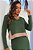 Conjunto De Saia Verde Com Recortes Bege Em Moletinho - 6098 - Imagem 3