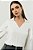Blusa Off White De Manga Longa Com Detalhe De Abertura - 24666 - Imagem 2