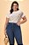 Blusa Nude Com Estampa E Termocolante Frontal De Manga Curta - 201754 - Imagem 1