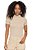Blusa Nude Em Ribana Com Lurex De Manga Curta E Gola Alta - 104768 - Imagem 1