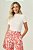 Blusa Off White Em Ribana Canelada De Manga Curta E Gola Alta - 104768 - Imagem 1