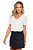 Blusa Off White Em Malha De Manga Curta E Decote V - 104770 - Imagem 1