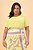 Blusa Amarela De Manga Curta Em Viscose Sarjada Com Elastano - 201847 - Imagem 1