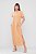 Vestido Maxi Midi Pêssego Em Viscolinho Com Fendas Laterais - 25330 - Imagem 1
