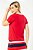 Conjunto De Saia Com Listras Vermelho Off White E Azul - 9981 - Imagem 5