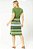 Conjunto De Saia Com Listras Verde Off White E Azul - 9981 - Imagem 2