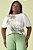 Blusa Off White Em Malha Com Estampa Frontal Em Sarja Four Way - 201860 - Imagem 1