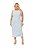 Vestido Maxi Midi Listra Azul E Off White Sem Manga E Fendas Laterais - 201868 - Imagem 1
