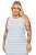 Vestido Maxi Midi Listra Azul E Off White Sem Manga E Fendas Laterais - 201868 - Imagem 2