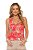 Blusa Sem Manga Vermelha Com Estampa Em Tule Acompanha Regata - 104946 - Imagem 1